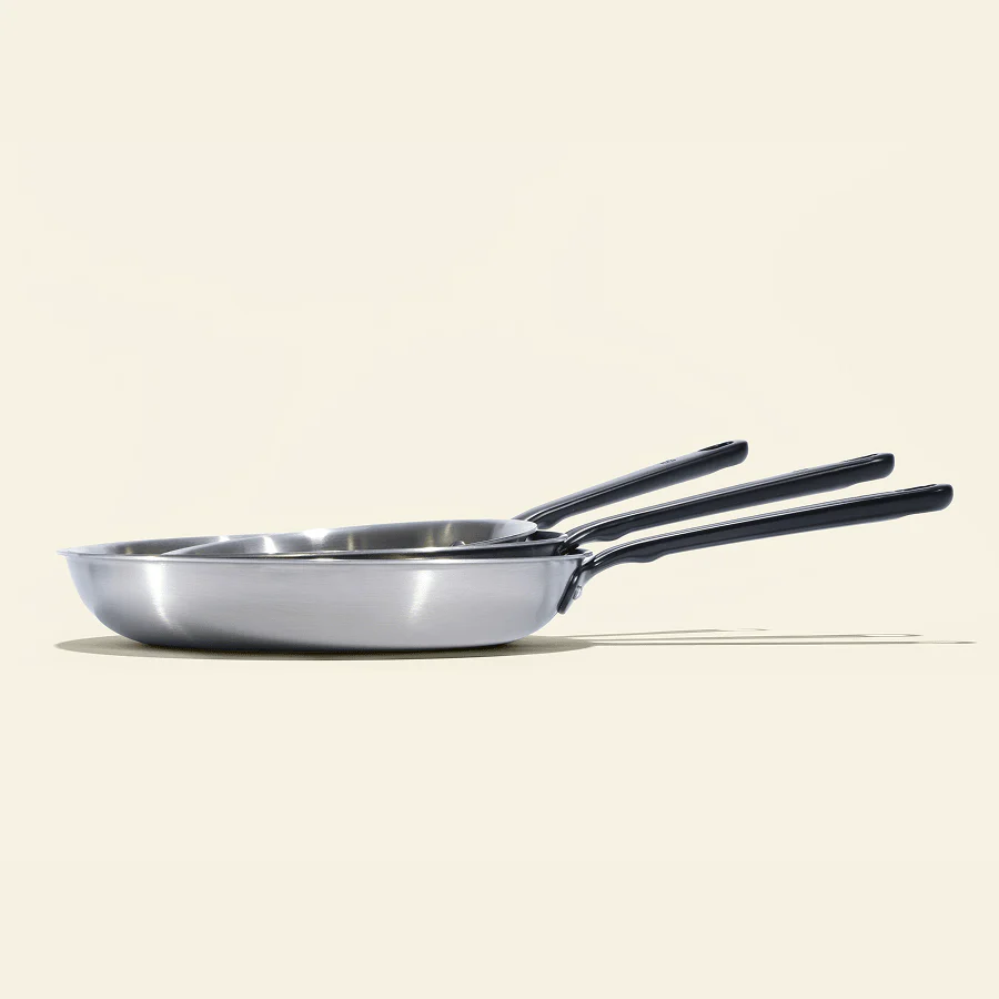 Batterie de cuisine en inox avec manches noirs, 21 pièces - Image 3