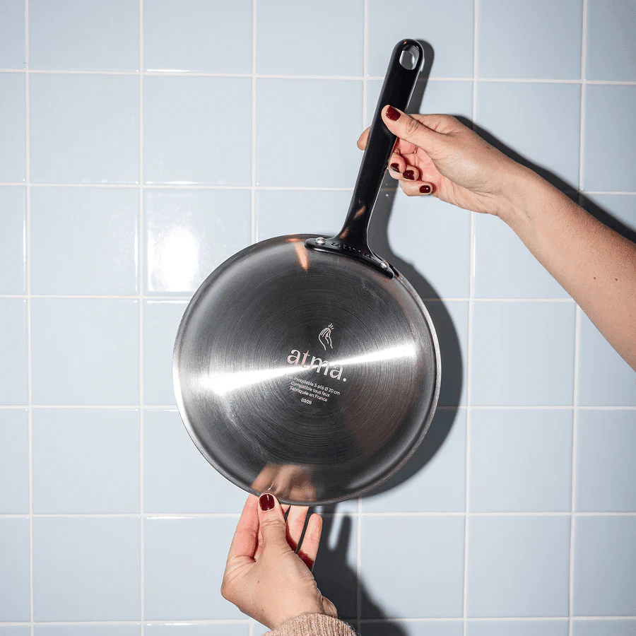 La bonne poêle en inox, manche noir - 20 cm - Image 4