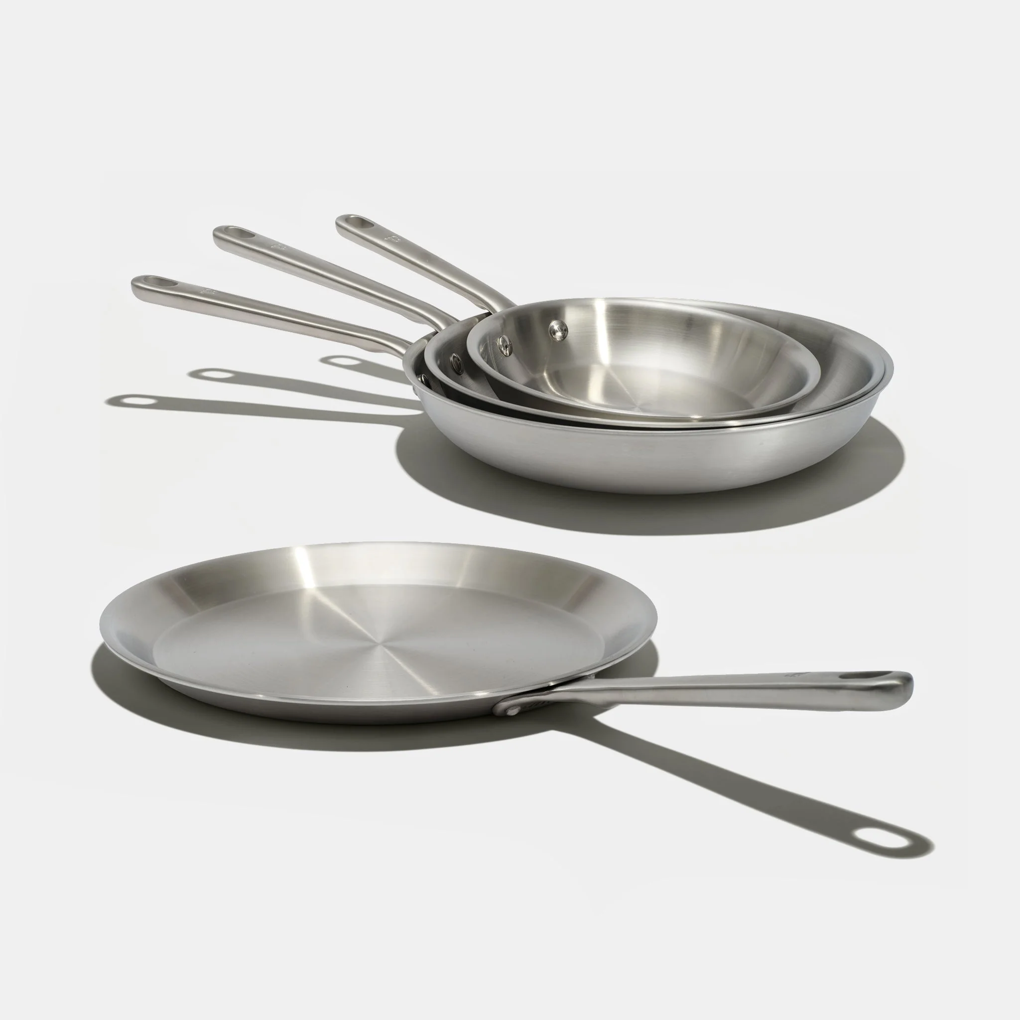 Le set Brigade et crêpière, inox 3-plis